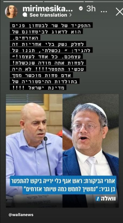 מירי מסיקה (צילום: צילום מסך אינסטגרם)