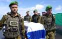קבלת ארונות ארבעת החטופים החללים (צילום: דובר צה"ל בערבית)