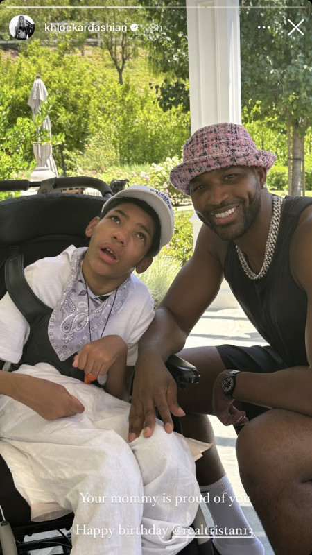 קלואי קרדשיאן, טריסטן תומפסון (צילום: צילום מסך מתוך האינסטגרם)