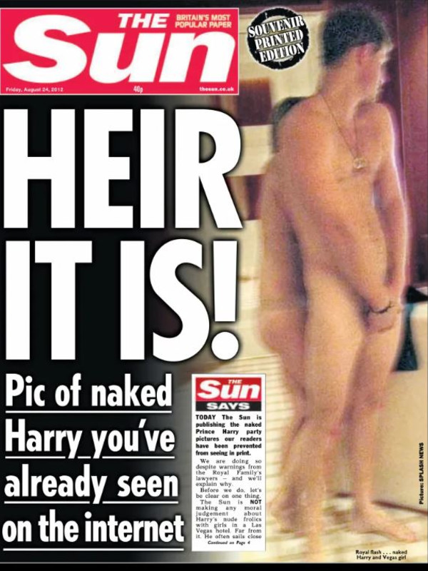 הנסיך הארי על השער (צילום:  THE SUN)