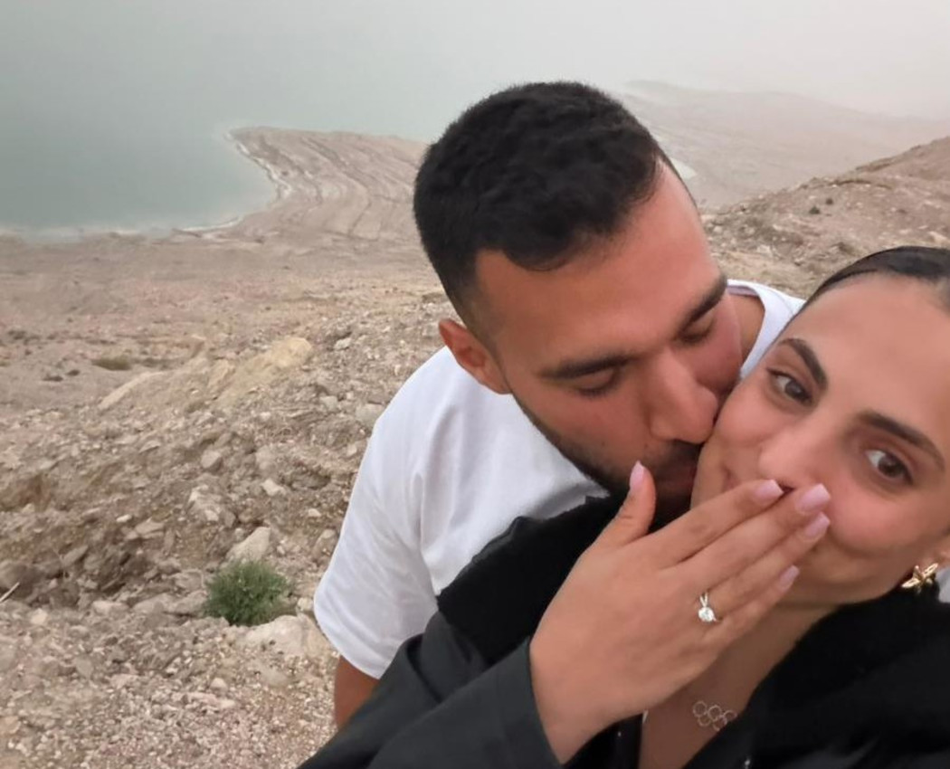 לינוי אשרם ובן הזוג מאורסים (צילום: פרטי)