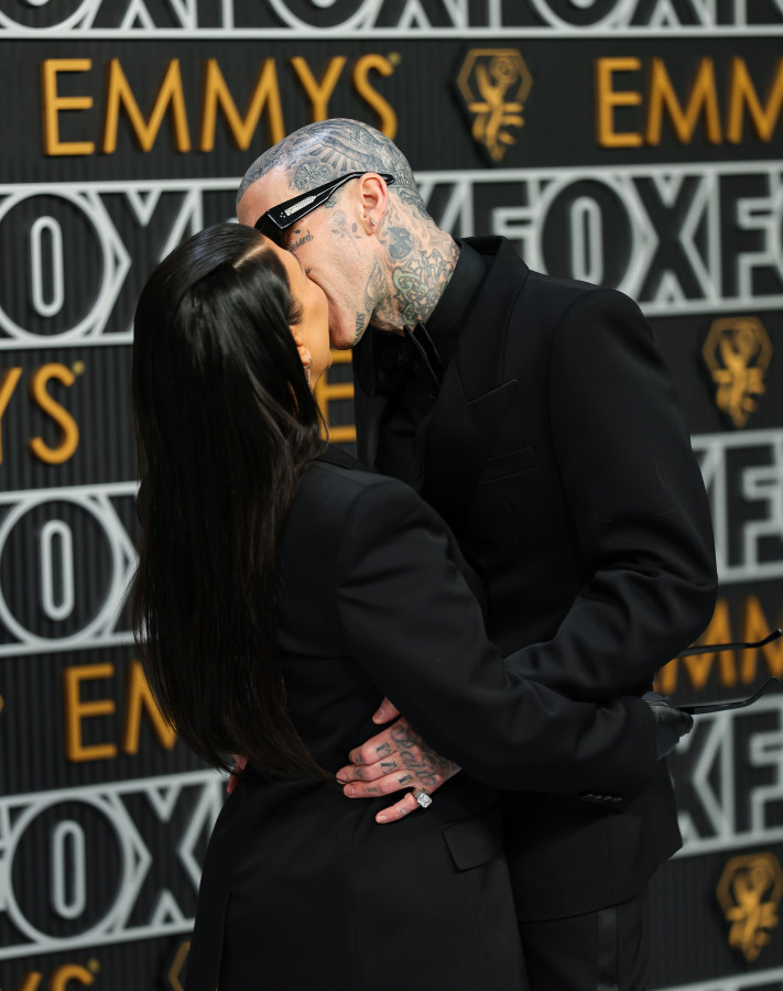 קורטני קרדשיאן, טראוויס בארקר (צילום:  Neilson Barnard gettyimages)