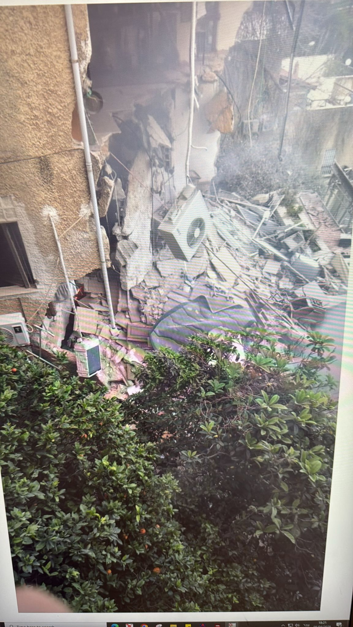 השיגור מאיראן: מבנה בחיפה נהרס – פצוע קשה ופעוט במצב קל בזירה