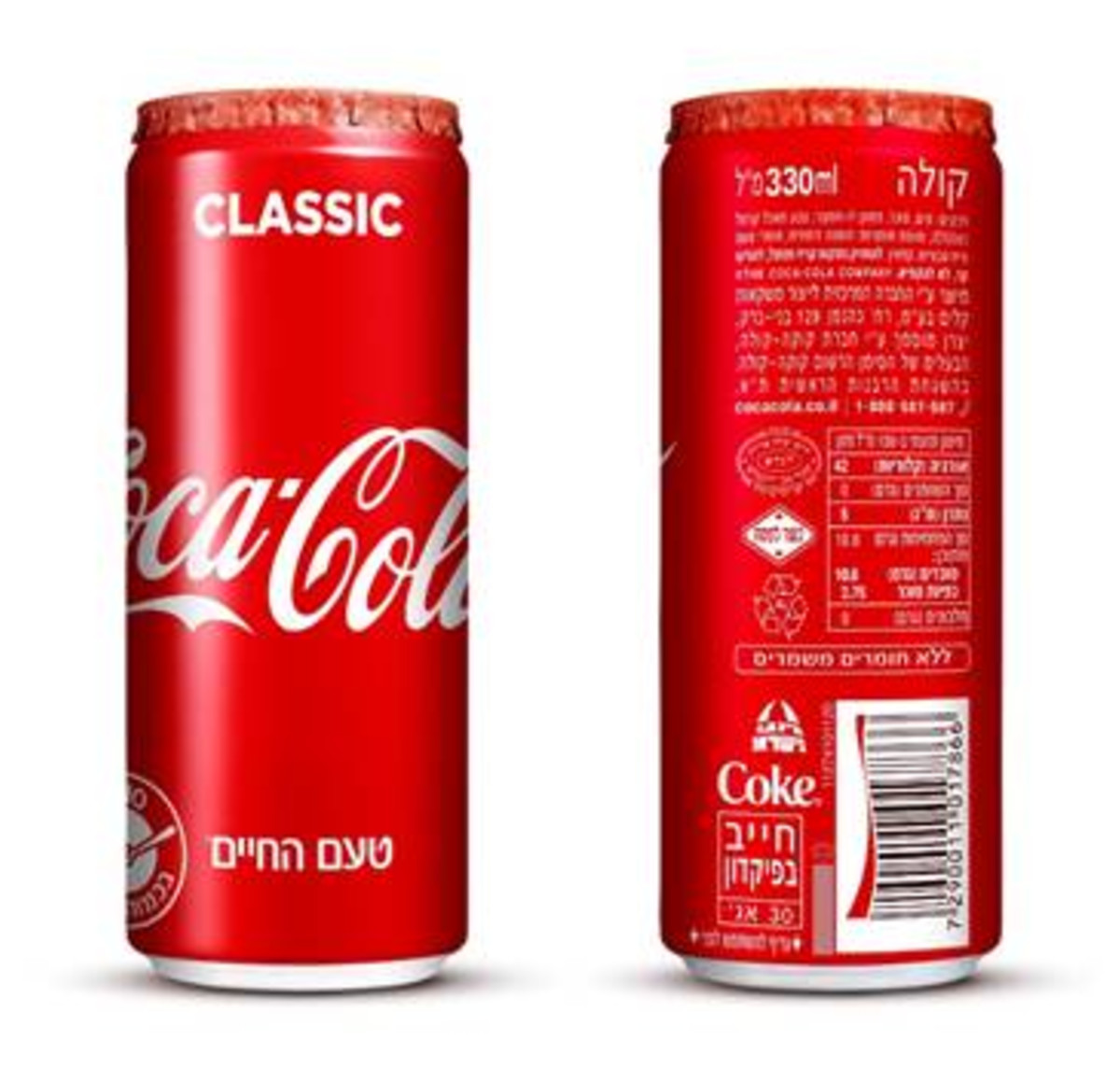 קוקה קולה מוכרת פחיות בגודל 250 מ