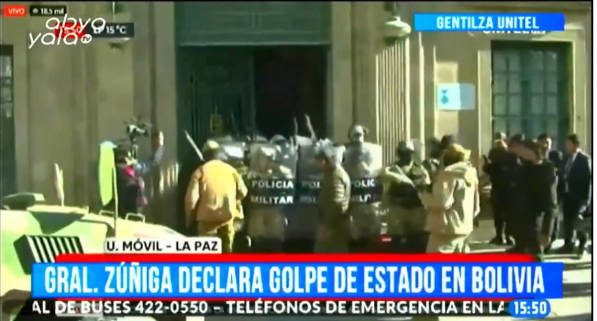 An attempted military coup in Bolivia was prevented after soldiers broke into the president's residence
