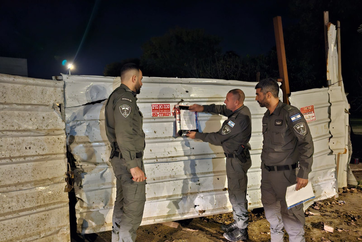 המאבק בהעסקה הבלתי חוקית: חמישה שב"חים נעצרו באתר בנייה