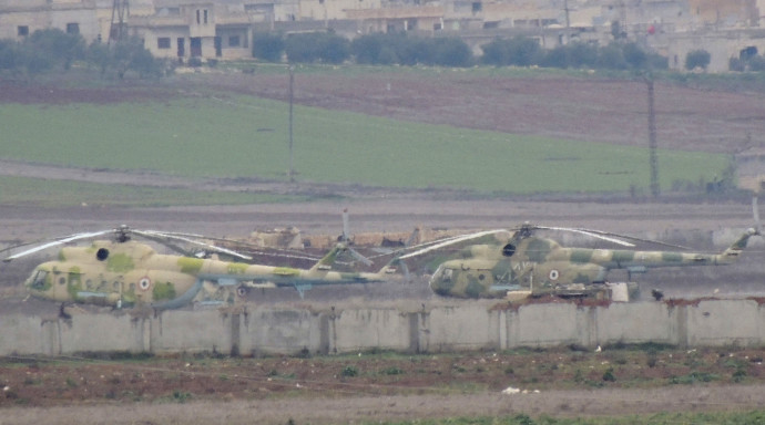 מסוקים של צבא סוריה (צילום: רויטרס)