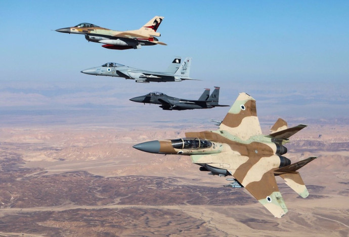 מטוסים אמריקאים וישראלים בתרגיל משותף (צילום: דובר צה"ל)