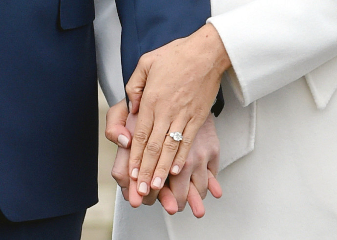 טבעת האירוסין של מייגן מרקל  (צילום: רויטרס)