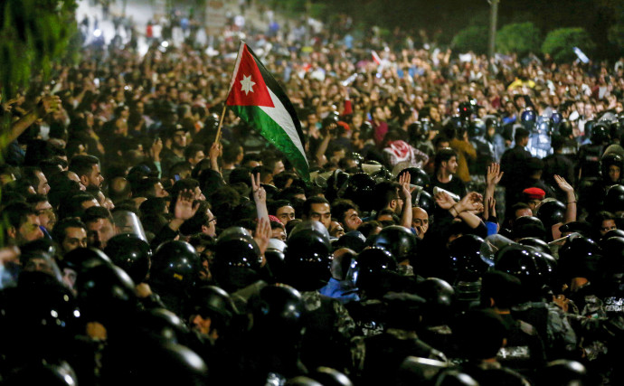 הפגנות בירדן (צילום: AFP)