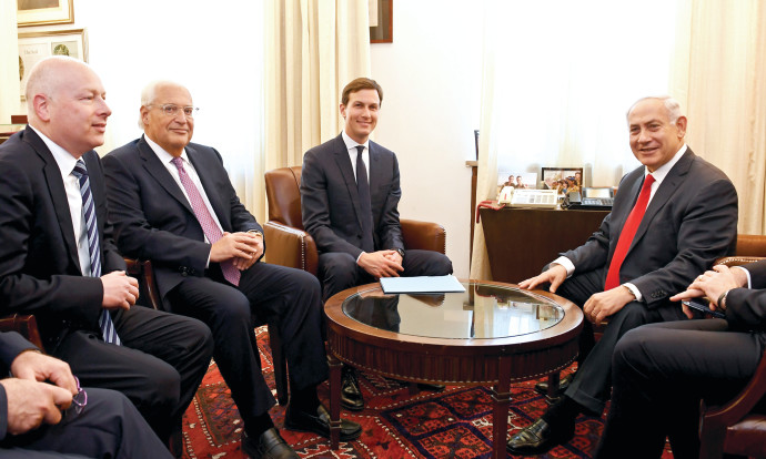 קושנר, פרידמן וגרינבלט (צילום: Matty Stern.U.S. Embassy Jerusalem)