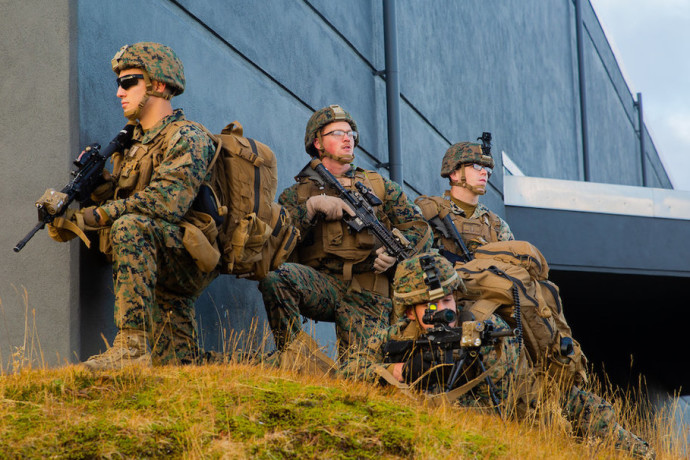 חיילי מארינס של צבא ארה"ב באיסלנד (צילום: חיל הנחתים האמריקאי)