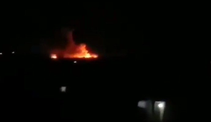 פיצוץ סמוך לחלב, סוריה (צילום: צילום מסך)