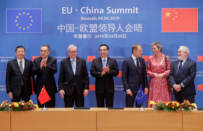 ועידת הפסגה של סין והאיחוד האירופי בבריסל  (צילום: רויטרס)