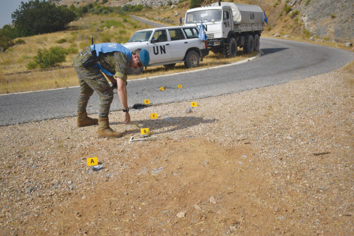 לבנון: כוח או"ם בודק את התקרית שארעה בהר דב (צילום: טוויטר)