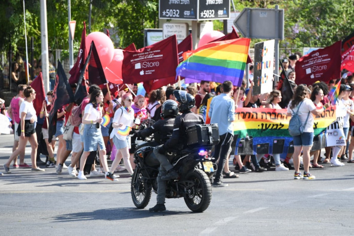 מצעד הגאווה בירושלים (צילום: דוברות המשטרה)