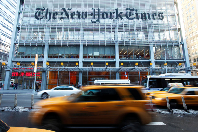 בניין הניו יורק טיימס (צילום: REUTERS/Lucas Jackson)