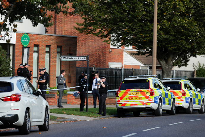 זירת הרצח של דיוויד איימס, בריטניה (צילום: Reuters/Andrew Couldridge)