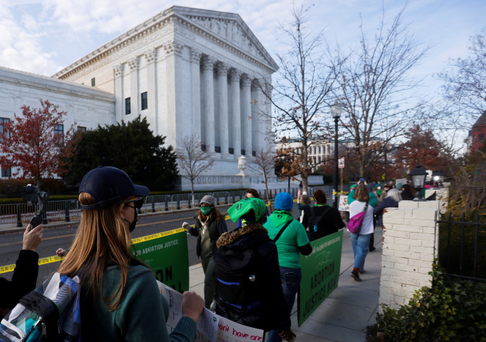 הפגנה נגד הפלות בארה"ב (צילום:  REUTERS/Jonathan Ernst )