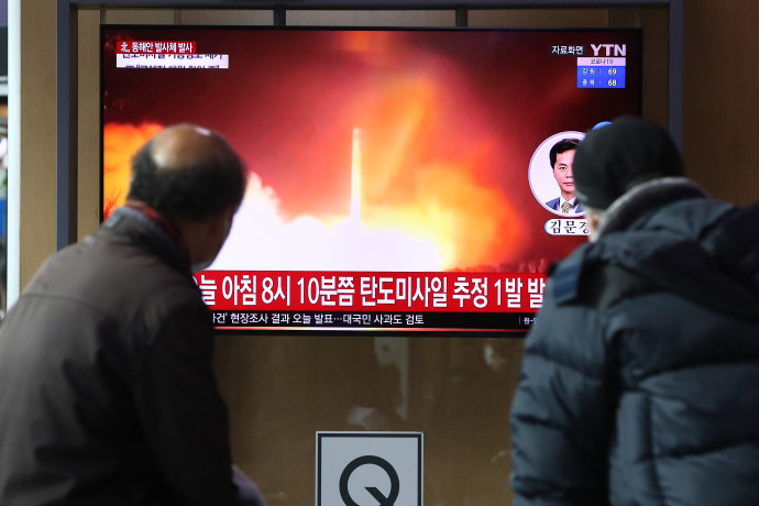 קוריאה הצפונית ביצעה ניסוי בטיל בליסטי (צילום: Chung Sung-Jun/Getty Images)
