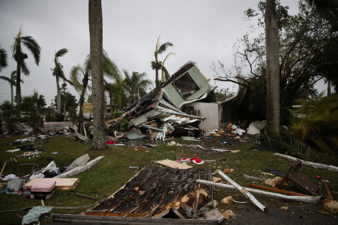 מנזקי הסופה בפלורידה (צילום: רויטרס)