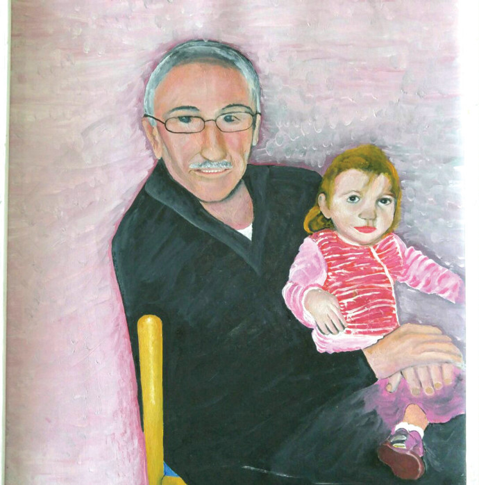 ציורו של אביו של ניר קיפניס (צילום: מנחם קיפניס )
