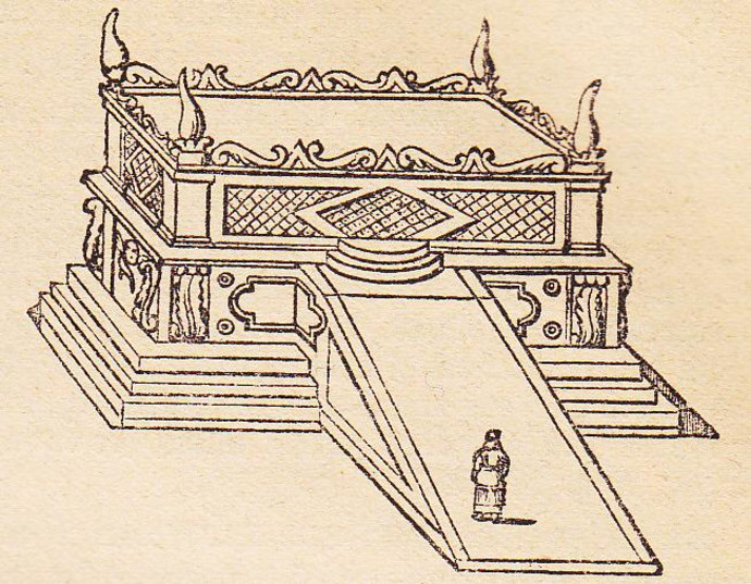 אילוסטרציה של מזבח העולה בבית המקדש (צילום: ויקיפדיה)