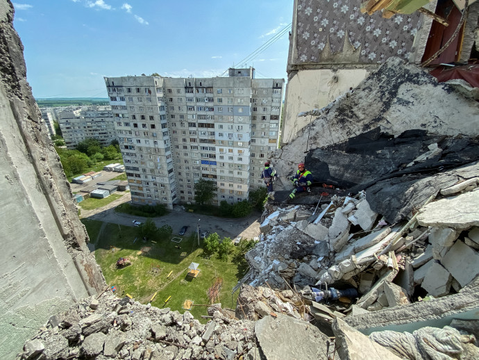 הרס בחרקוב לאחר הפגזה רוסית