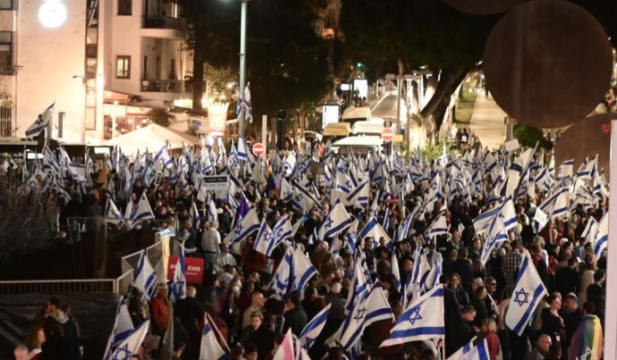 צעדת מחאה נגד הרפורמה בתל אביב