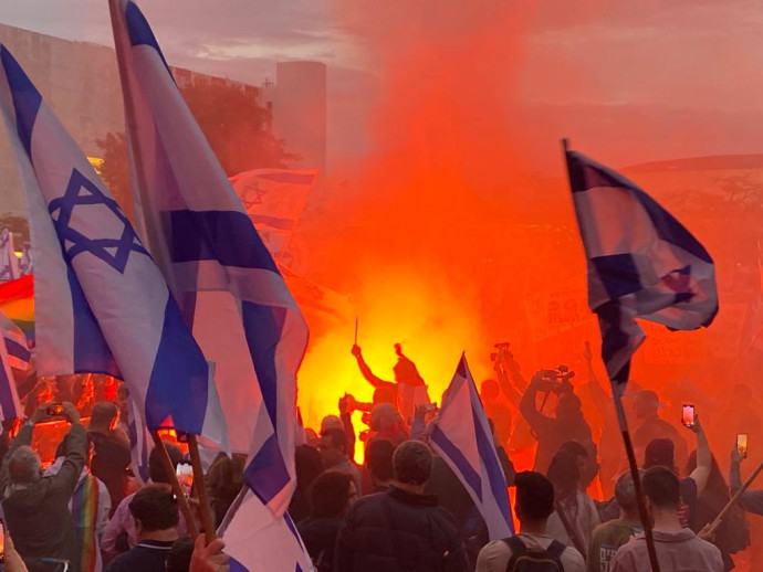 הפגנה נגד הרפורמה במערכת המשפט 