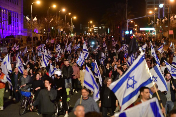 מחאה ברחוב קפלן בתל אביב 