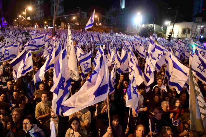 مظاهرة في تل أبيب (الصورة: أفشالوم ساسوني)