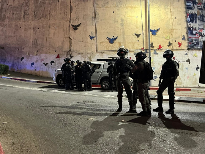 Forces de police à Umm El Fahm (photo : porte-parole de la police)