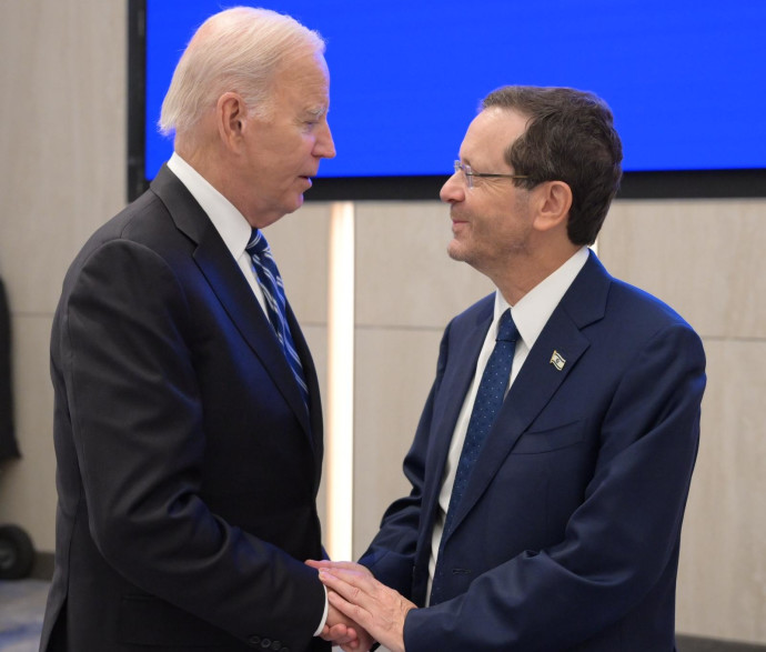 נשיא המדינה יצחק הרצוג עם נשיא ארצות הברית ג׳ו ביידן