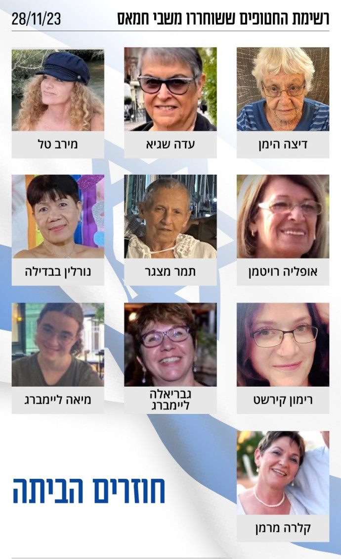 רשימת המשוחררות