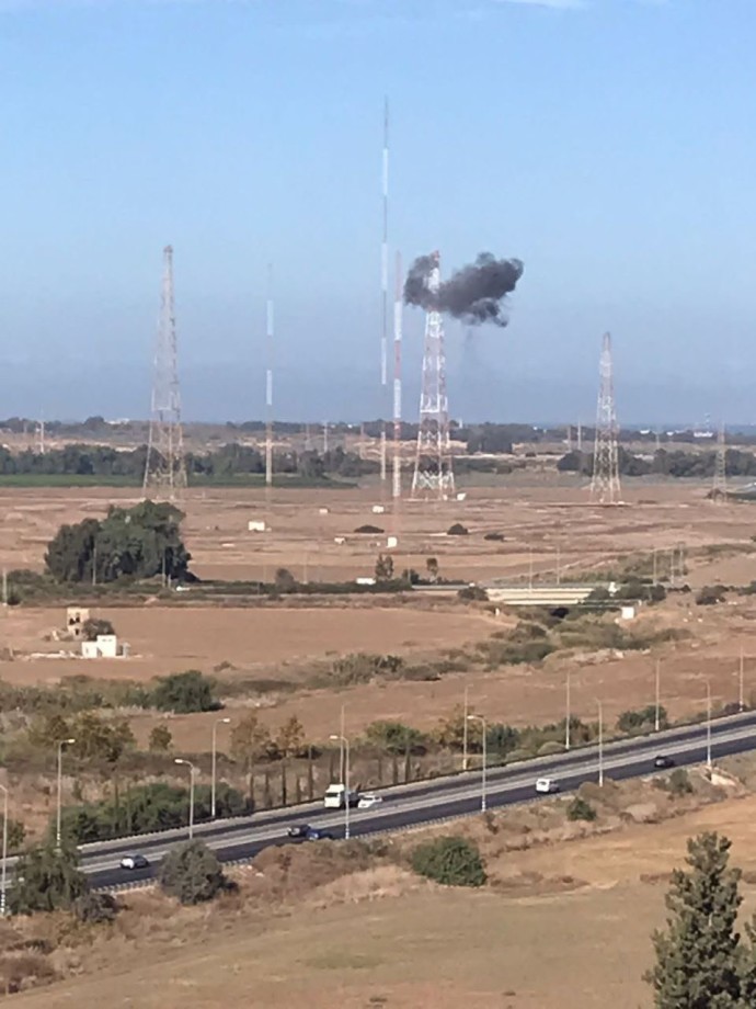 נפילת הכטב"מ באזור יבנה