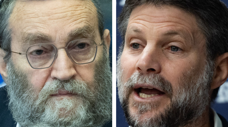 בצלאל סמוטריץ', משה גפני (צילום: יונתן זינדל, פלאש 90)