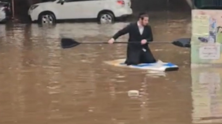 הצפה בנתניה (צילום: שימוש לפי סעיף 27א')