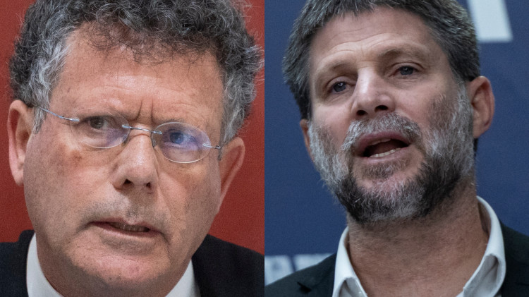 בצלאל סמוטריץ' ויצחק עמית (צילום: יונתן זינדל, פלאש 90,חיים גולדברג, פלאש 90)