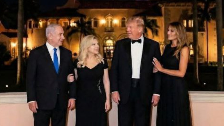 דונלד ומלניה טראמפ וביבי ושרה נתניהו (צילום: צילום מסך אינסטגרם)