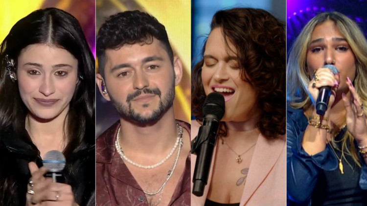 אלונה ארז, גל דה פז, נועם בתן, שירה זלוף מתוך "הכוכב הבא לאירוויזיון" בקשת 12 (צילום: צילום מסך קשת 12)