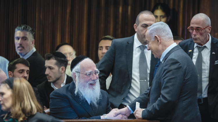 בנימין נתניהו וישראל אייכלר (צילום: יונתן זינדל פלאש 90)