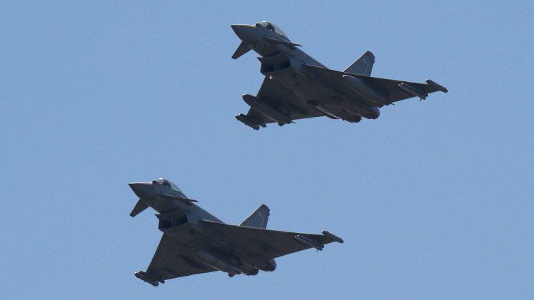 מטוסי קרב טייפון של חיל האוויר הבריטי (צילום: רויטרס)