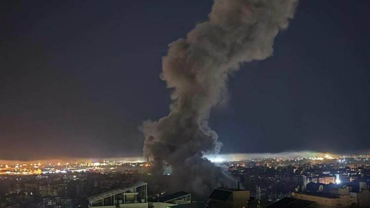 הדאחיה בביירות אחרי תקיפת צה"ל (צילום: רשתות ערביות)