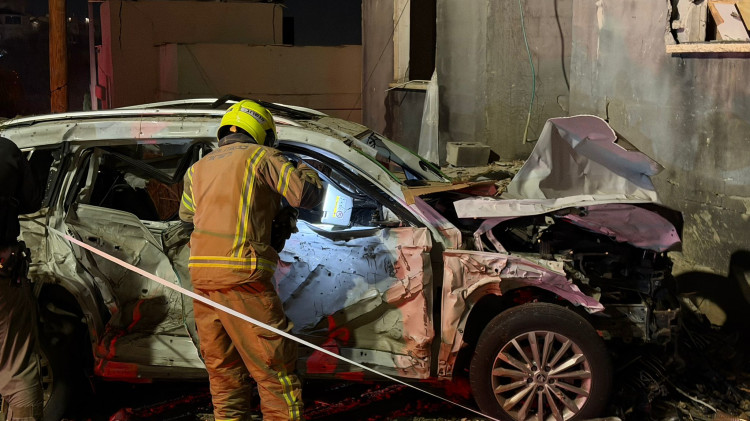 זירת הפגיעה בזרזיר (צילום: כב"ה צפון)