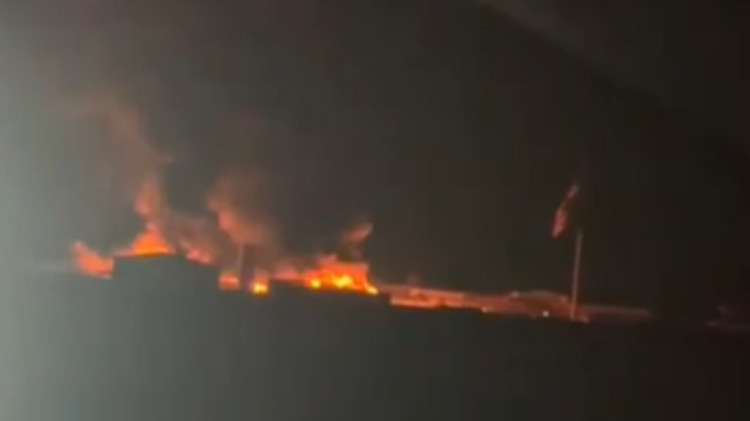 תקיפה איראנית על בסיס צרפתי בעיראק (צילום: צילום מסך רשת X)