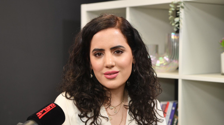 נעמה לזימי בפודקאסט מעריב (צילום: אבשלום ששוני)
