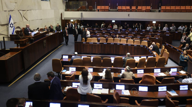 מליאת הכנסת בהצעת חוק פיזור הכנסת ה-25 (צילום: מרק ישראל סלם)