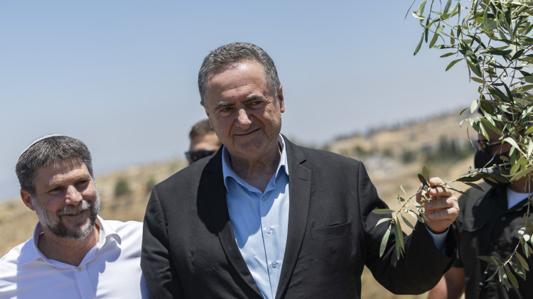 ישראל כ"ץ ובצלאל סמוטריץ' (צילום: חיים גולדברג פלאש 90)