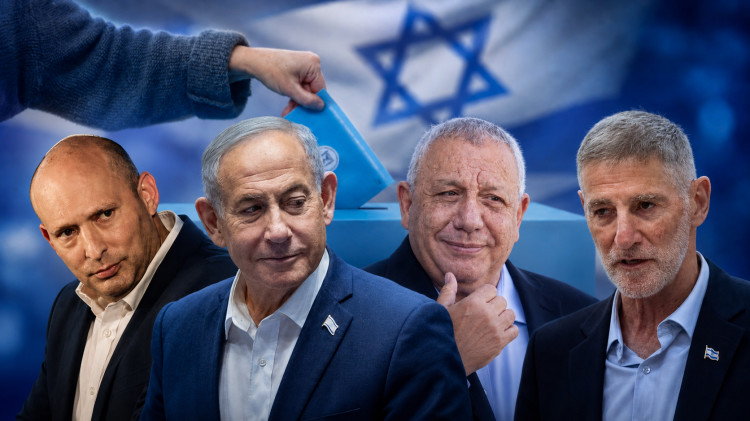יאיר גולן, גדי איזנקוט, בנימין נתניהו ונפתלי בנט (צילום: יונתן זינדל,מרים אלסטר,צפריר אביוב, פלאש 90,אוליבייה פיטוסי,פלאש 90)